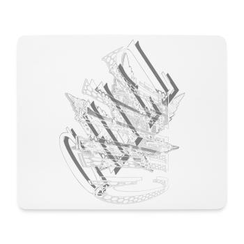 CHILL Hanf Blatt - Mousepad (Querformat) - Weiß - Vorne