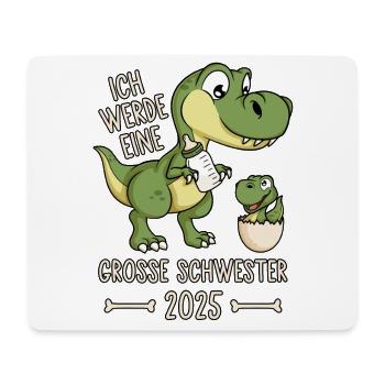 Dino Baby Ei Große Schwester 2025 Dinosaurier - Mousepad (Querformat) - Weiß - Vorne