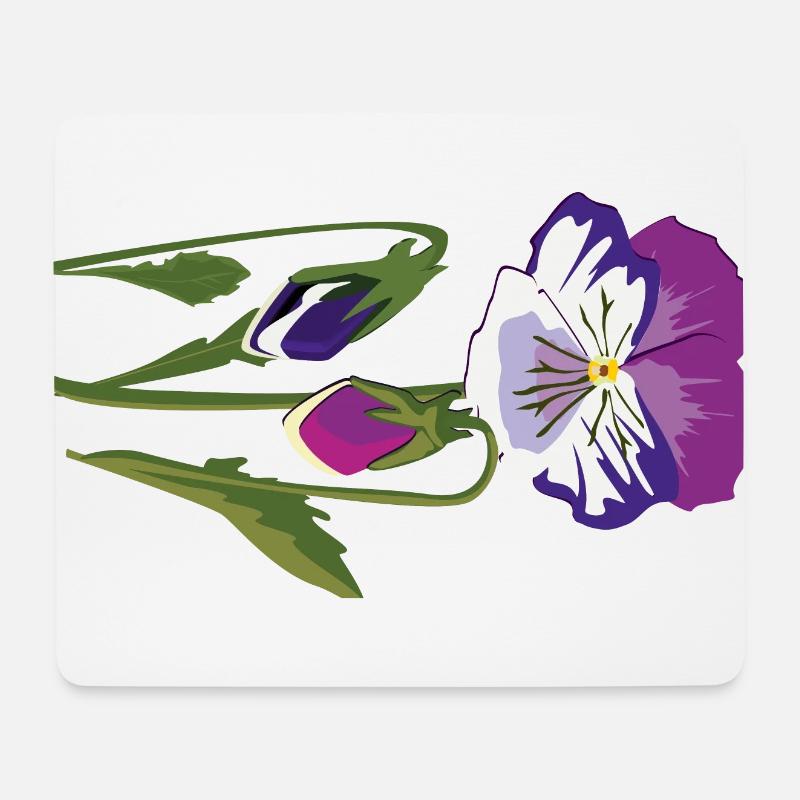 Violet Flower - Mouse Pad (horizontal) - white