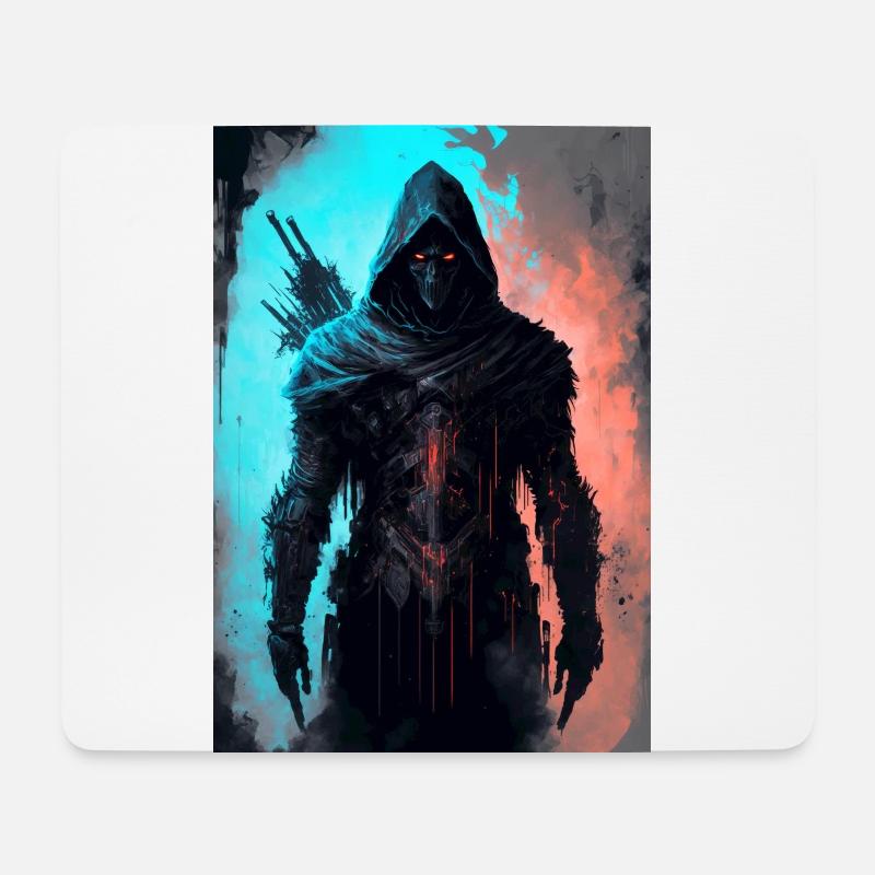 Attentäter in Aquarell IV - Mousepad (Querformat) - Weiß