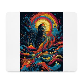 Trippy Explosion - Psychedelic Motif - Mouse Pad (horizontal) - white - Front
