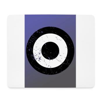 Black & White Roundel on Blue - Mouse Pad (horizontal) - white - Front
