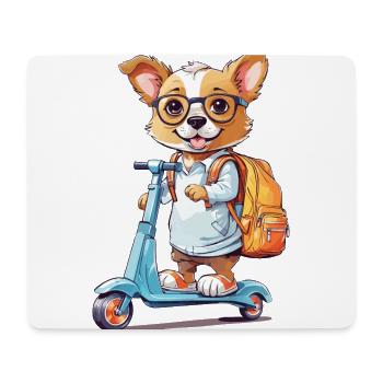 Chien mignon école débutant façon conception - Tapis de souris (format paysage) - blanc - Devant