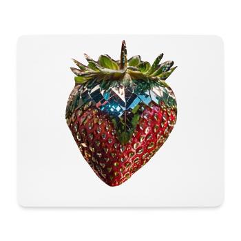 erdbeere,Pailletten,glitzersteine,glamour - Mousepad (Querformat) - Weiß - Vorne