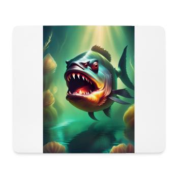 Abnorme Monsterfische - Mousepad (Querformat) - Weiß - Vorne