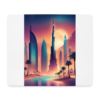 Paysage urbain coloré de l’est - Tapis de souris (format paysage) - blanc - Devant