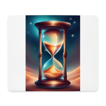 An hourglass on a desert sand - Mouse Pad (horizontal) - white - Front