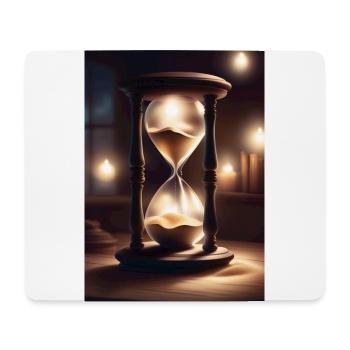 Une vieille machine à chronométrer, un sablier - Tapis de souris (format paysage) - blanc - Devant