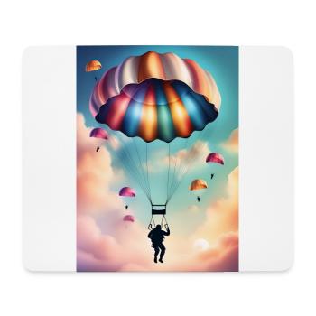 Colorful parachute - Mouse Pad (horizontal) - white - Front
