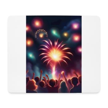 Stunning fire works show - Mouse Pad (horizontal) - white - Front