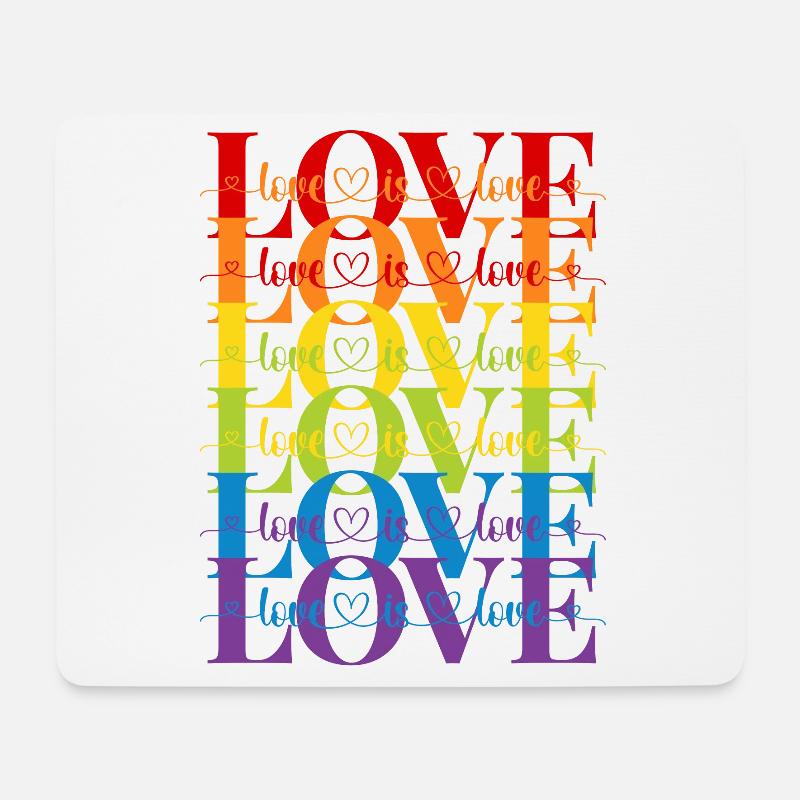 love is love - Mousepad (Querformat) - Weiß