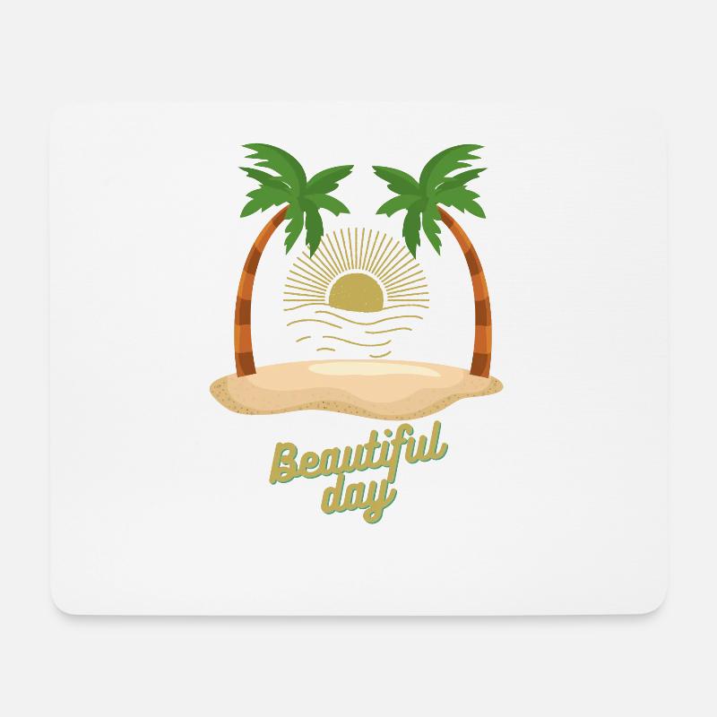 Beautiful day - Mousepad (Querformat) - Weiß
