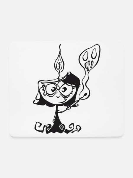 Vampirkerze - Mousepad (Querformat) - Weiß