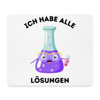 Ich habe alle Lösungen - Reagenzglas Chemie - Mousepad (Querformat) - Weiß - Vorne