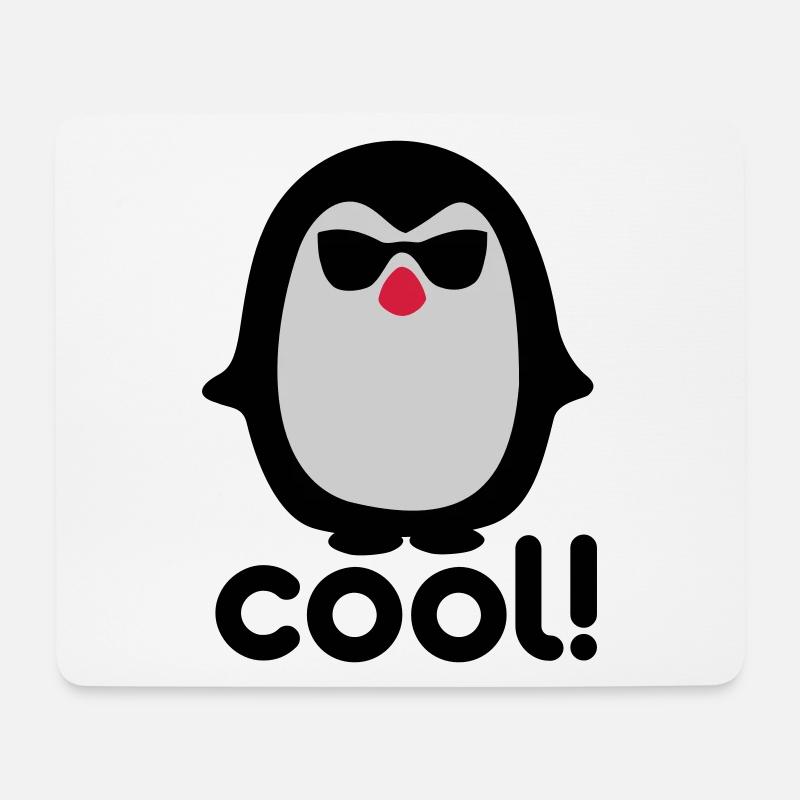 Cool pinguin - Mouse Pad (horizontal) - white