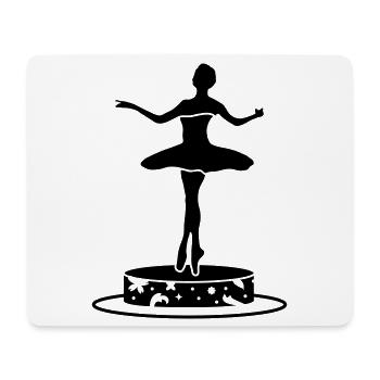 Boîte à musique avec Danseuse chiffre - Tapis de souris (format paysage) - blanc - Devant