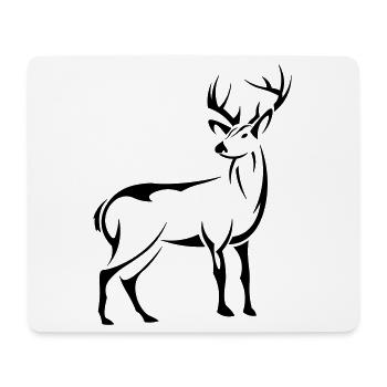 Schöner Hirsch - Mousepad (Querformat) - Weiß - Vorne