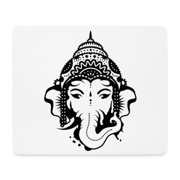 A portrait of the elephant god Ganesha - Mouse Pad (horizontal) - white - Front