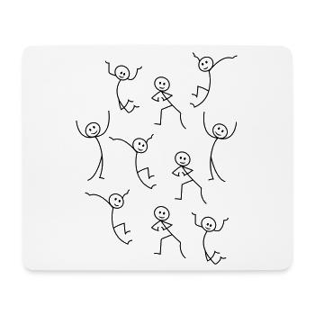 des gens heureux - Tapis de souris (format paysage) - blanc - Devant