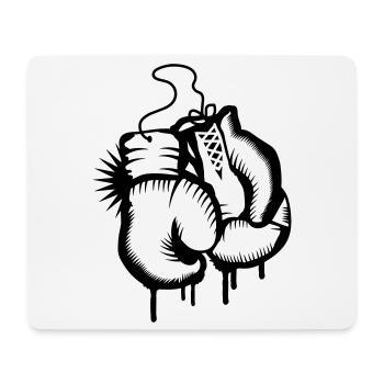 Two boxing gloves in graffiti style - Mouse Pad (horizontal) - white - Front