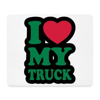 I love my truck - Mouse Pad (horizontal) - white - Front