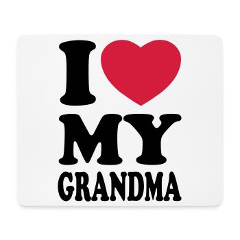 I love my grandma - Mouse Pad (horizontal) - white - Front