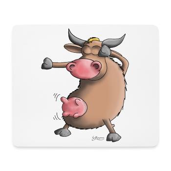 Fun Dab Dance - Vache - Danse - Tapis de souris (format paysage) - blanc - Devant