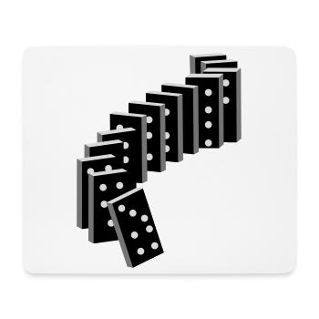 Legespiel mit Domino Spielsteine - Mousepad (Querformat) - Weiß - Vorne