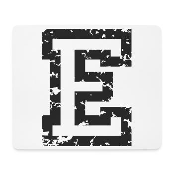 E (Vintage Weiß) Buchstabe E - Mousepad (Querformat) - Weiß - Vorne