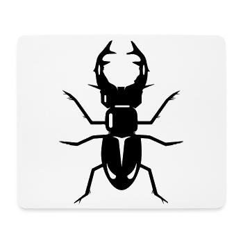 stilisierter Hirschkäfer mit prächtigen Geweih - Mousepad (Querformat) - Weiß - Vorne