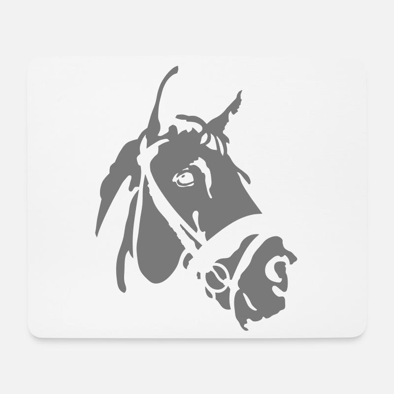 Pferd - Mousepad (Querformat) - Weiß