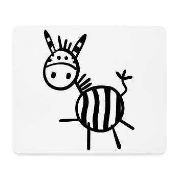 Funny Zebra - Mouse Pad (horizontal) - white - Front