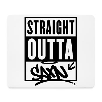 straight outta saxn sachsen - Mousepad (Querformat) - Weiß - Vorne