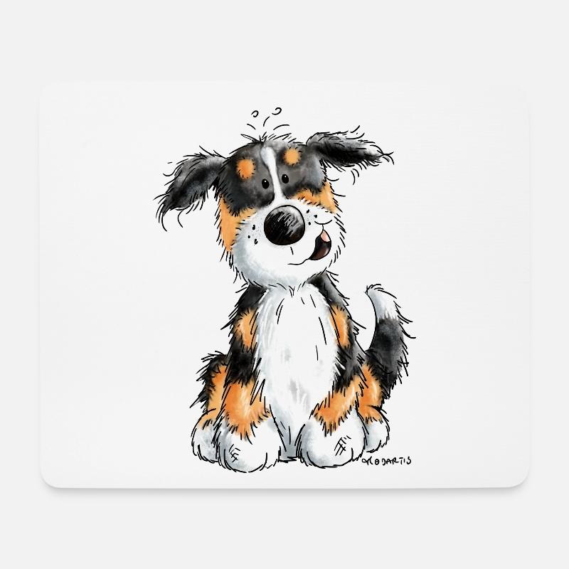 Kleiner Berner Sennenhund - Cartoon - Geschenk - Mousepad (Querformat) - Weiß