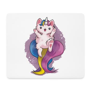 Kitty Katacorn is Happy - Mouse Pad (horizontal) - white - Front