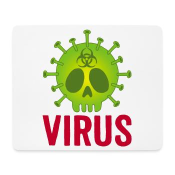 Tête de mort virus - Tapis de souris (format paysage) - blanc - Devant