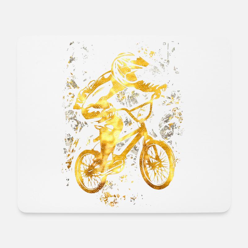 BMX Fahrrad | BMX Rad | BMX Geschenkidee ♥ - Mousepad (Querformat) - Weiß