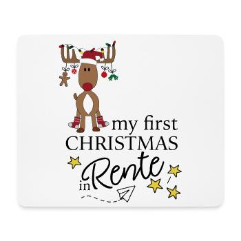 Lustige Geschenke zu Weihnachten mit Elch - Mousepad (Querformat) - Weiß - Vorne
