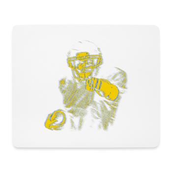 Yellow Blue Football Star Index Finger - Mouse Pad (horizontal) - white - Front