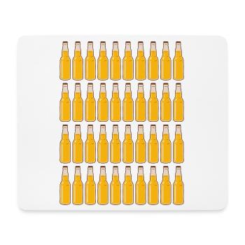 40. Geburtstag Bierflaschen Bier Bierzig Vierzig - Mousepad (Querformat) - Weiß - Vorne