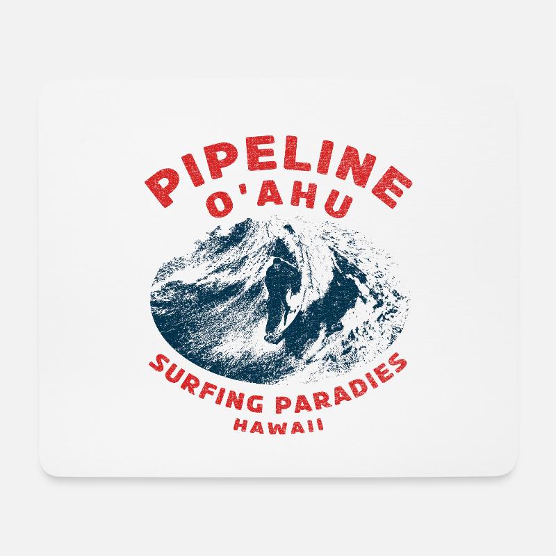 Pipeline O'ahu Surf Paradies - Mousepad (Querformat) - Weiß