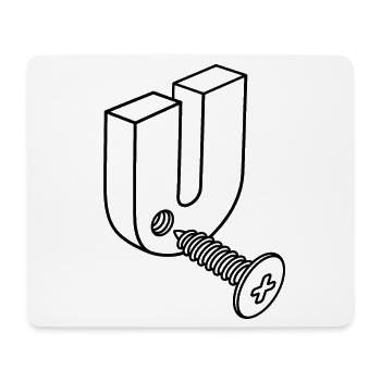 Fuck you, mechanic humor, Screw U, Screw you, - Mouse Pad (horizontal) - white - Front
