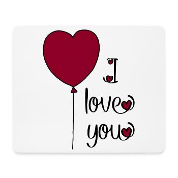 T-shirt pour les amoureux - Tapis de souris (format paysage) - blanc - Devant