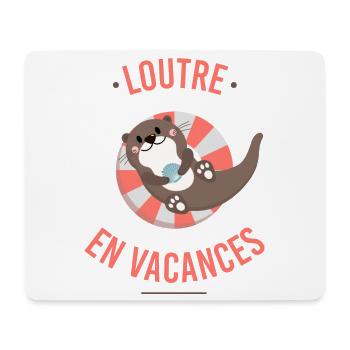 Loutre en vacances - Tapis de souris (format paysage) - blanc - Devant