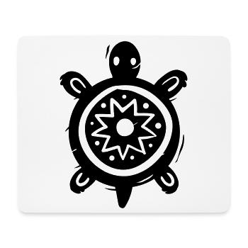 Schildkröte Tribal - Mousepad (Querformat) - Weiß - Vorne