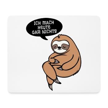 Faul Tier Statement Faultier Relax Schlafen Zoo - Mousepad (Querformat) - Weiß - Vorne