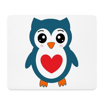 Owl Blue Owl - Mouse Pad (horizontal) - white - Front
