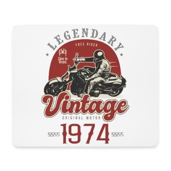 1974 Jahre Jubiläum Vintage Biker Motorrad - Mousepad (Querformat) - Weiß - Vorne