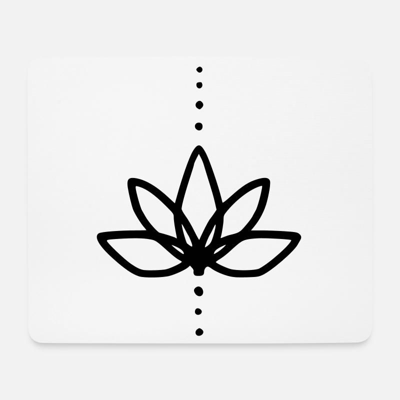 Fleur de cactus - Tapis de souris (format paysage) - blanc