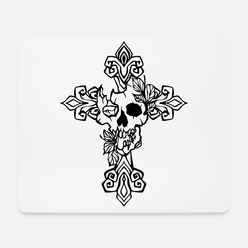 Gotisches Kreuz - Mousepad (Querformat) - Weiß